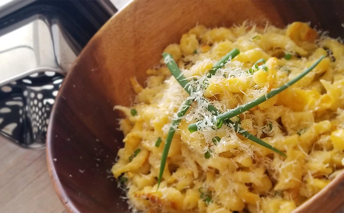 Parmesan chive spaetzle